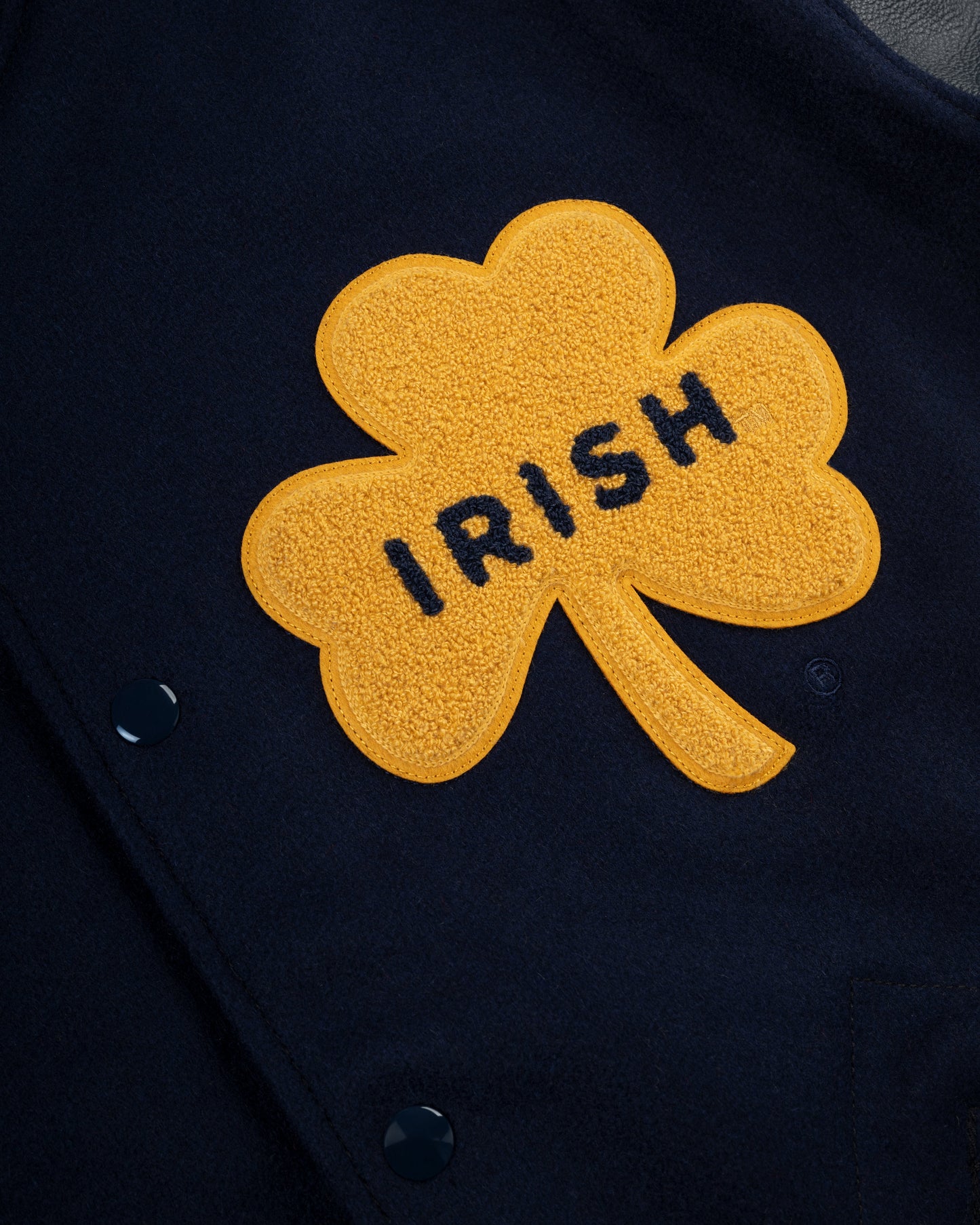 University of Notre Dame Authentic Wool & Leather Varsity Jacket