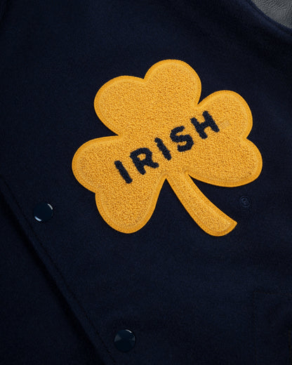 University of Notre Dame Authentic Wool & Leather Varsity Jacket