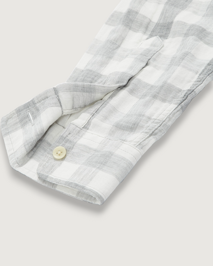 Durham Double Cloth Shirt - Heather Gray Gingham