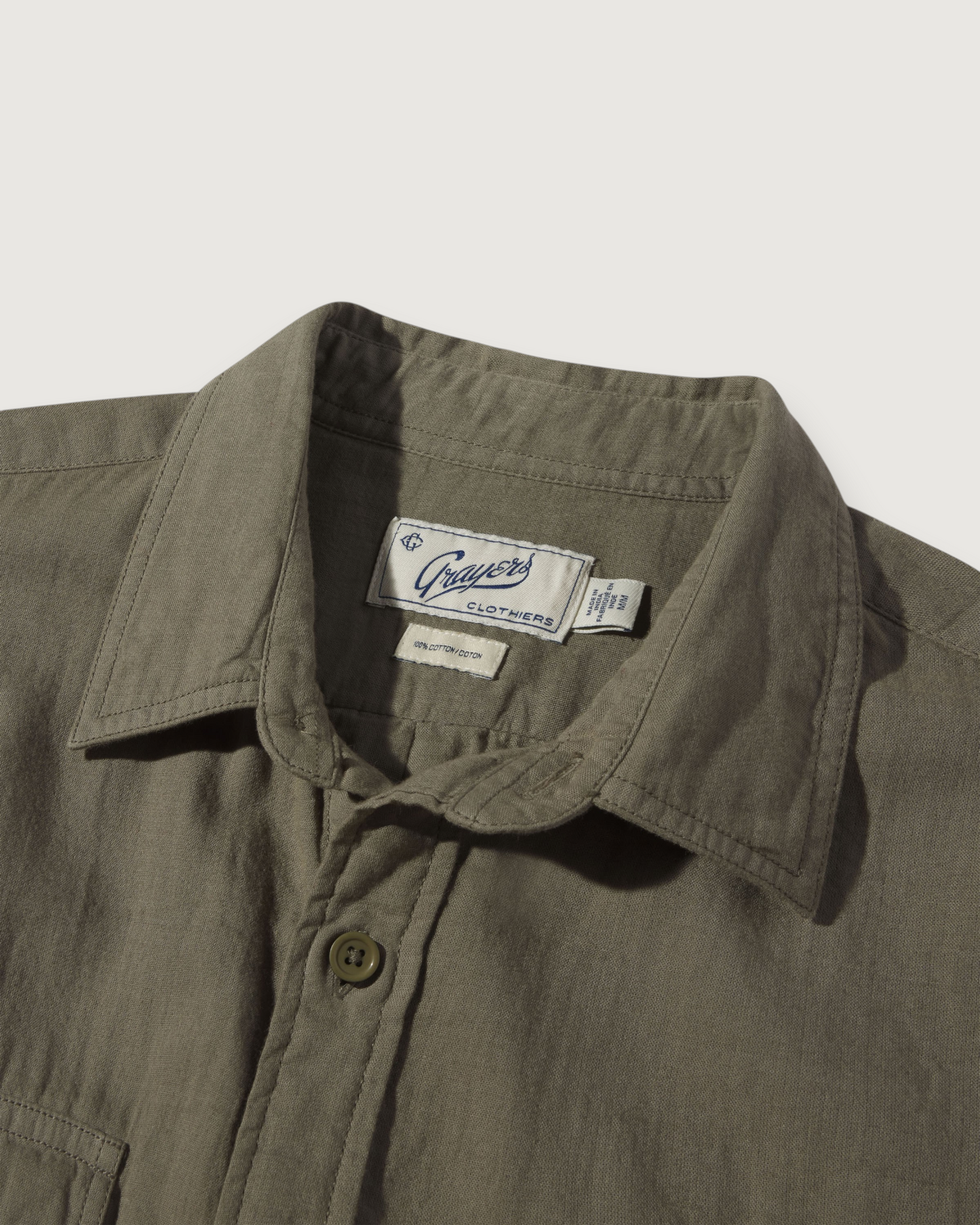 Brando Lightweight Double Cloth Shirt - Military Olive