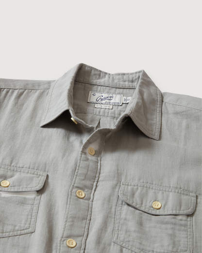 Brando Lightweight Double Cloth Shirt - Wrought Iron