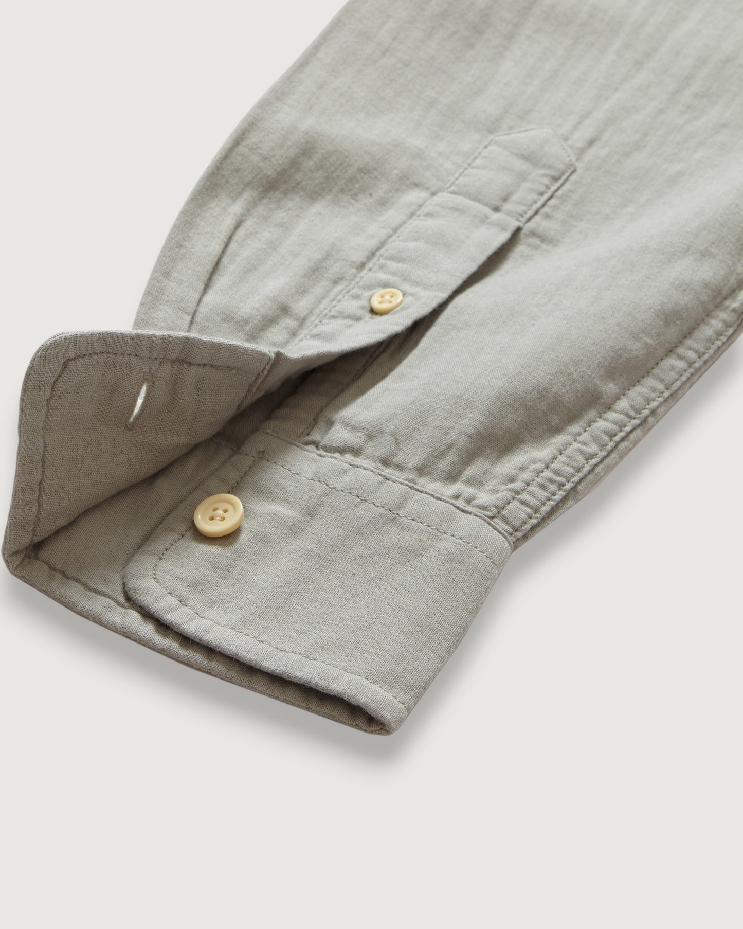 Brando Lightweight Double Cloth Shirt - Wrought Iron