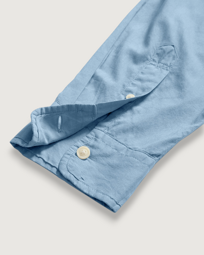 Portofino Featherweight Poplin Shirt - Blue Heaven