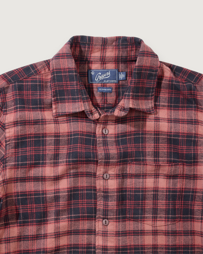 Shady Grove Stretch Flannel - Red Mahogany