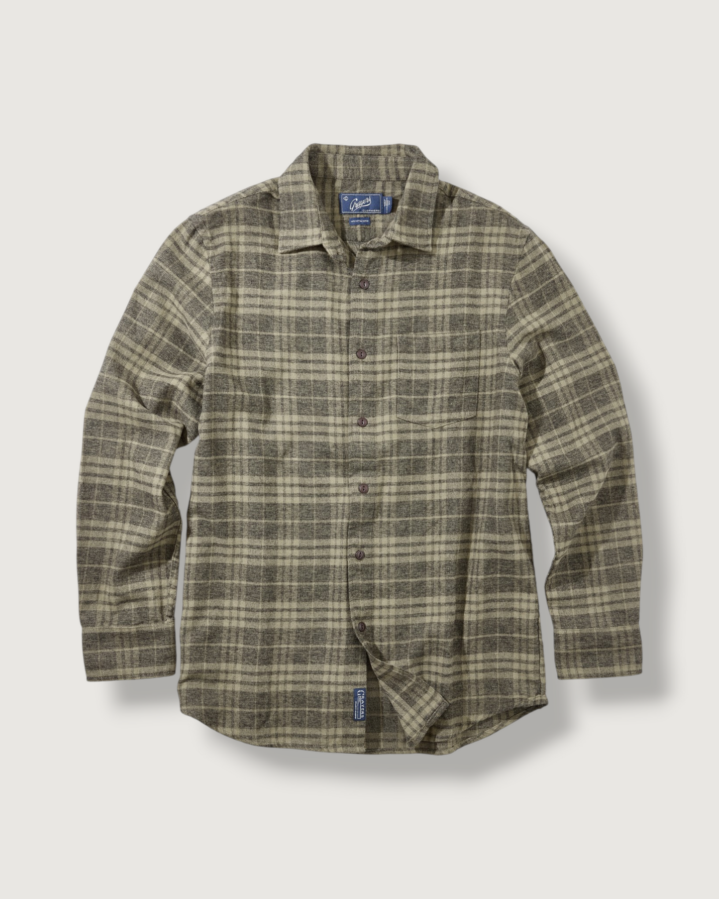 Jaspe Midweight Flannel - Agave Gray