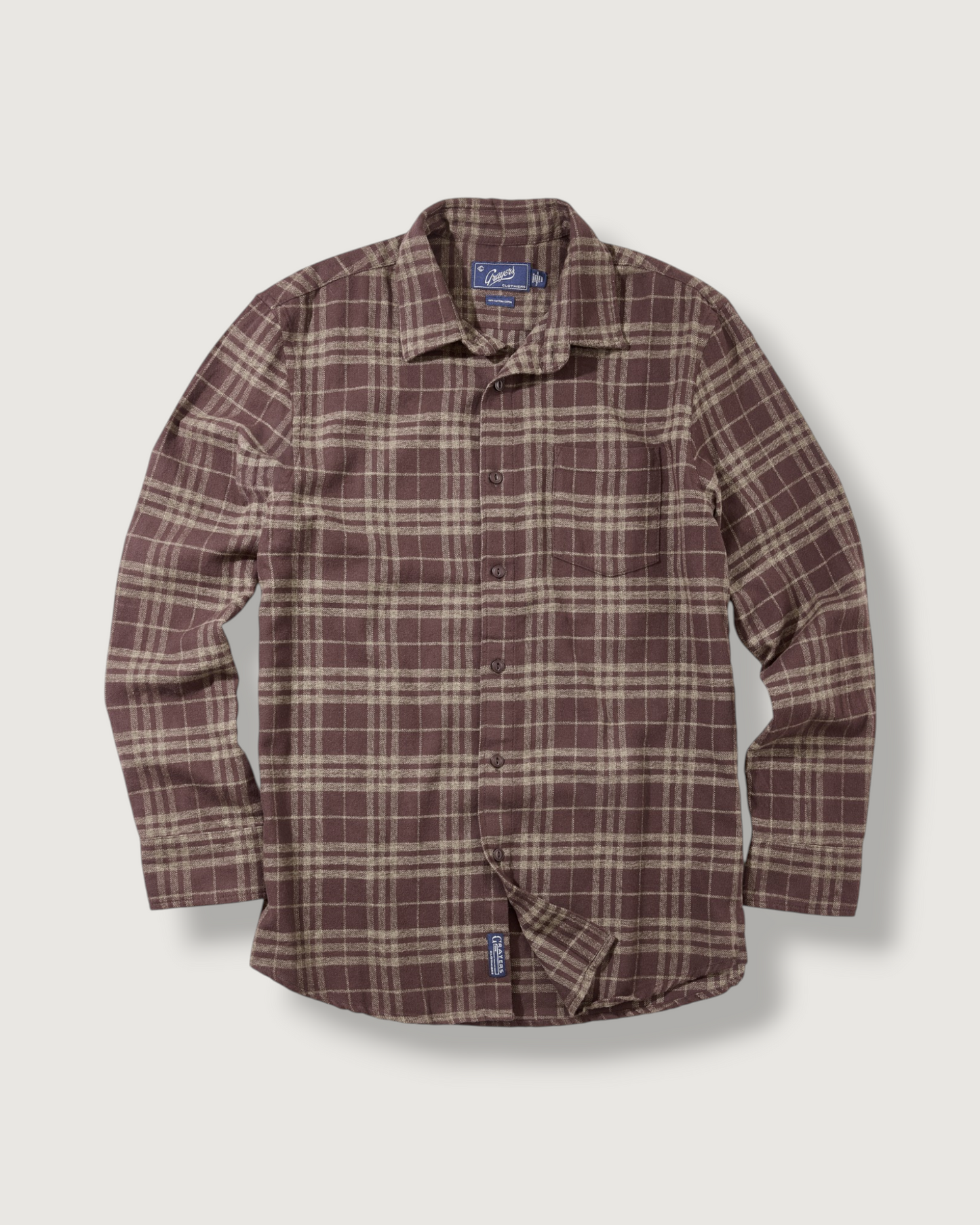 Jaspe Midweight Flannel - Brown Khaki