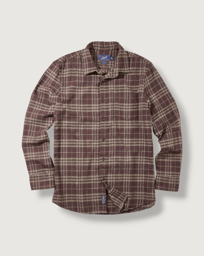 Jaspe Midweight Flannel - Brown Khaki