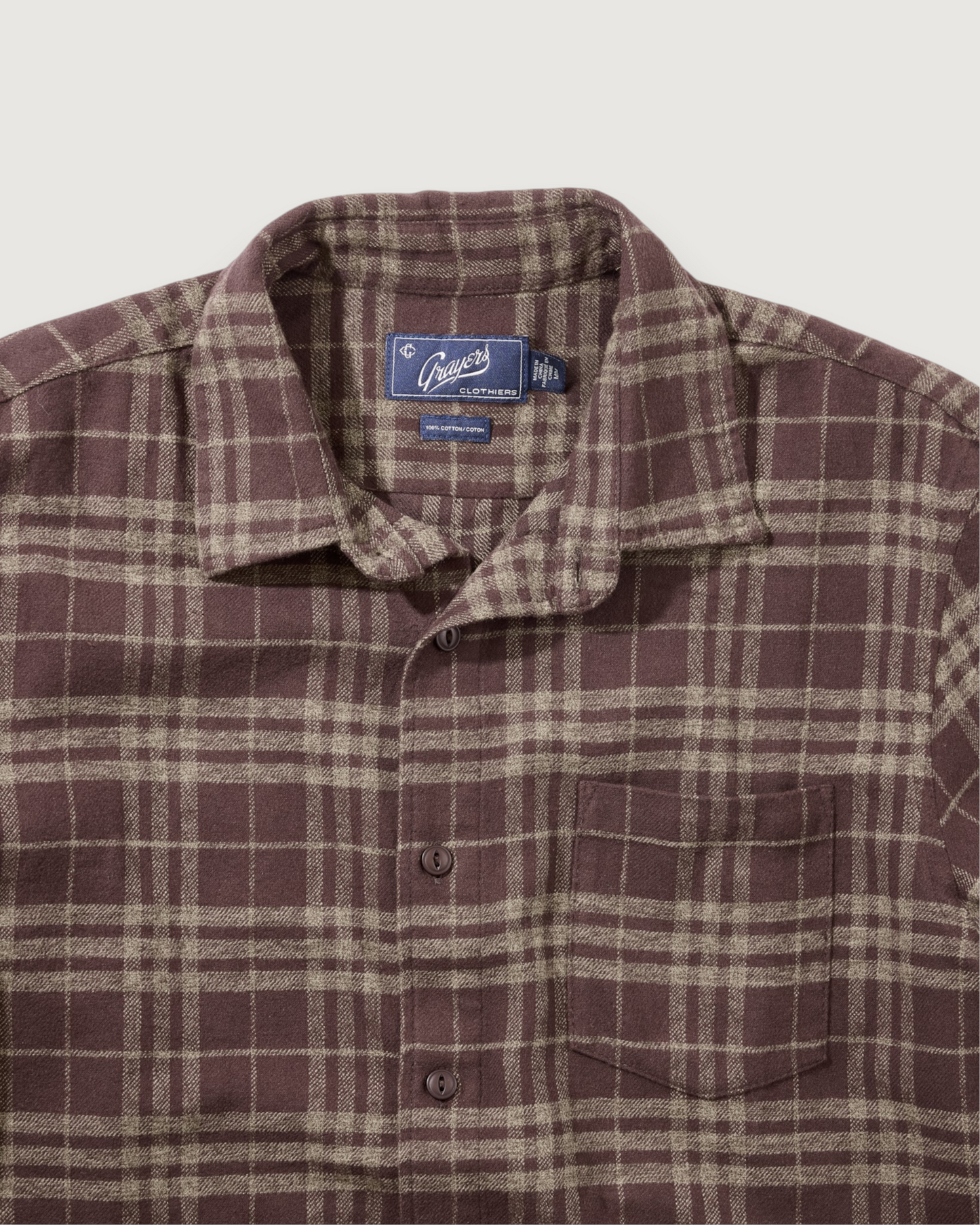 Jaspe Midweight Flannel - Brown Khaki
