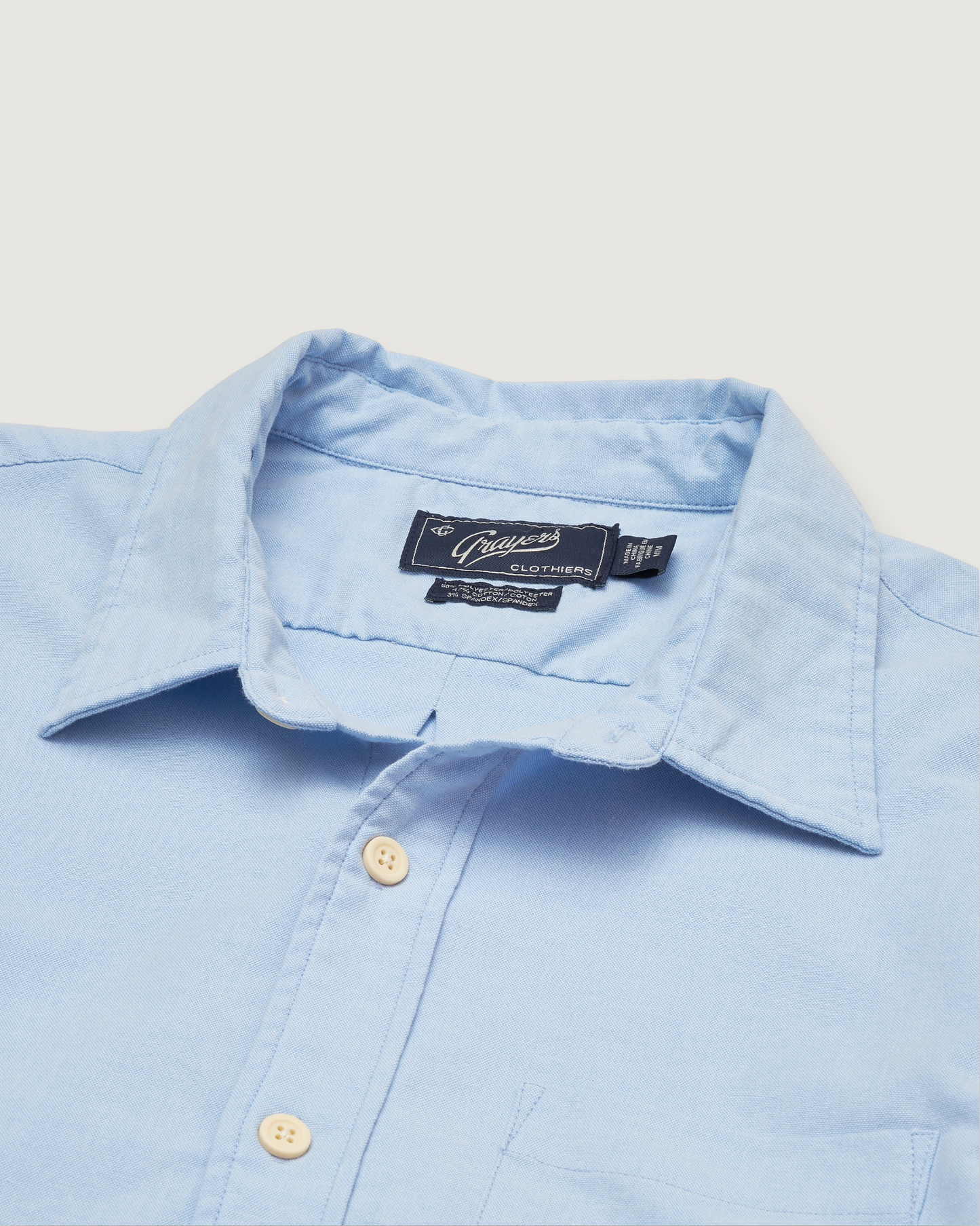 Charles Stretch Oxford Shirt - Light Blue