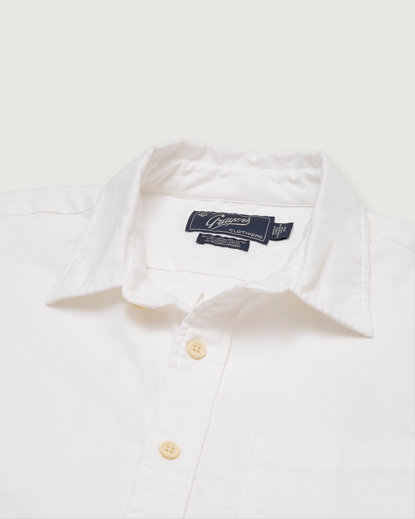 Charles Stretch Oxford Shirt - White