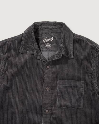 Saratoga Featherweight Corduroy Shirt - Charcoal