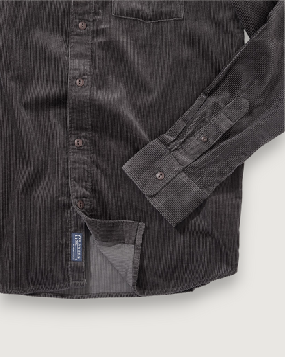 Saratoga Featherweight Corduroy Shirt - Charcoal