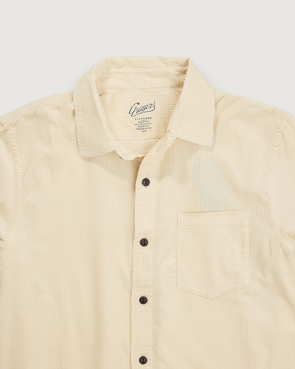 Saratoga Featherweight Corduroy Shirt - Cream