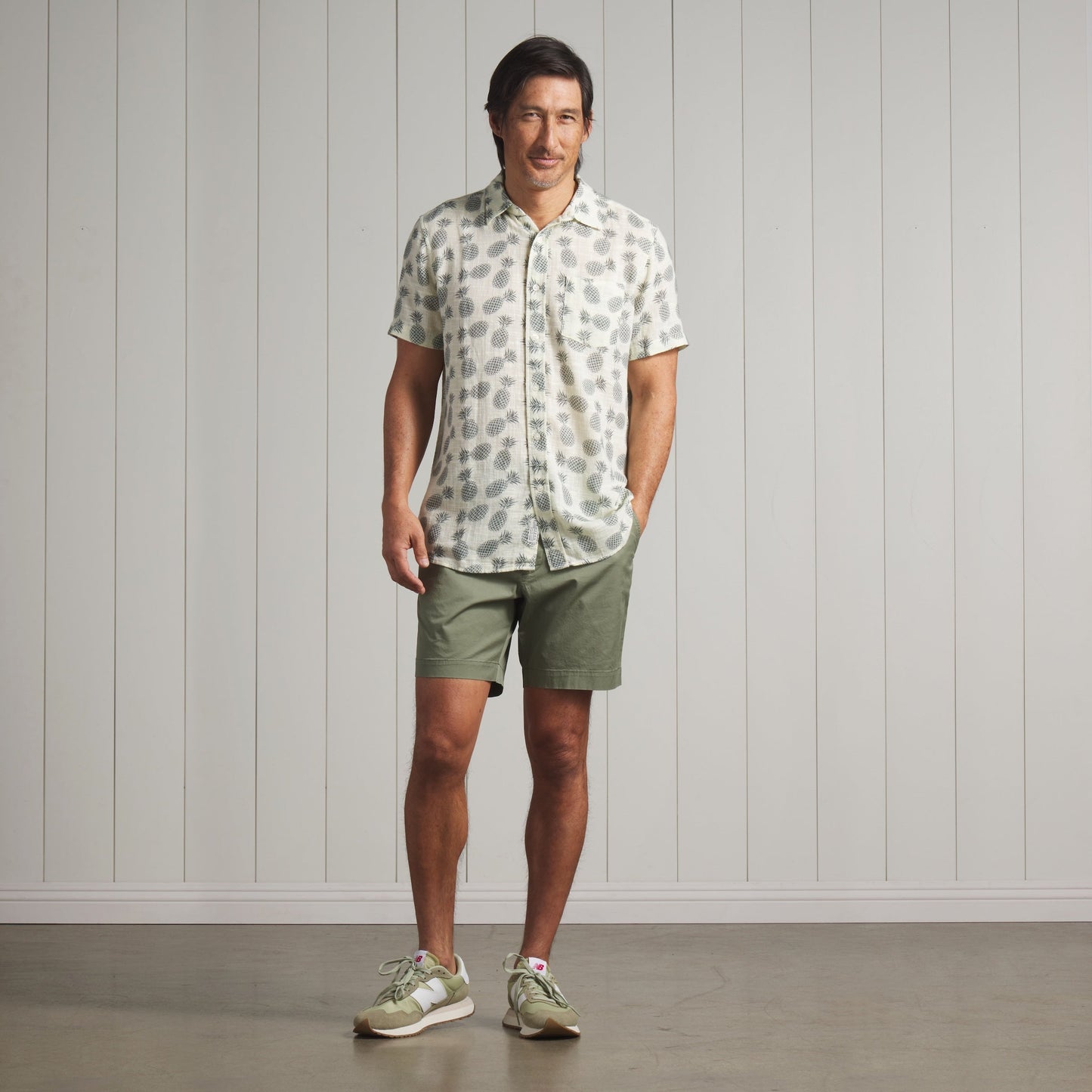 Thompson Flex Stretch Shorts 7"- Olivine