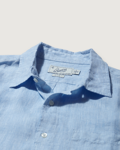 Nantucket Yarn Dyed Linen Shirt - Light Blue