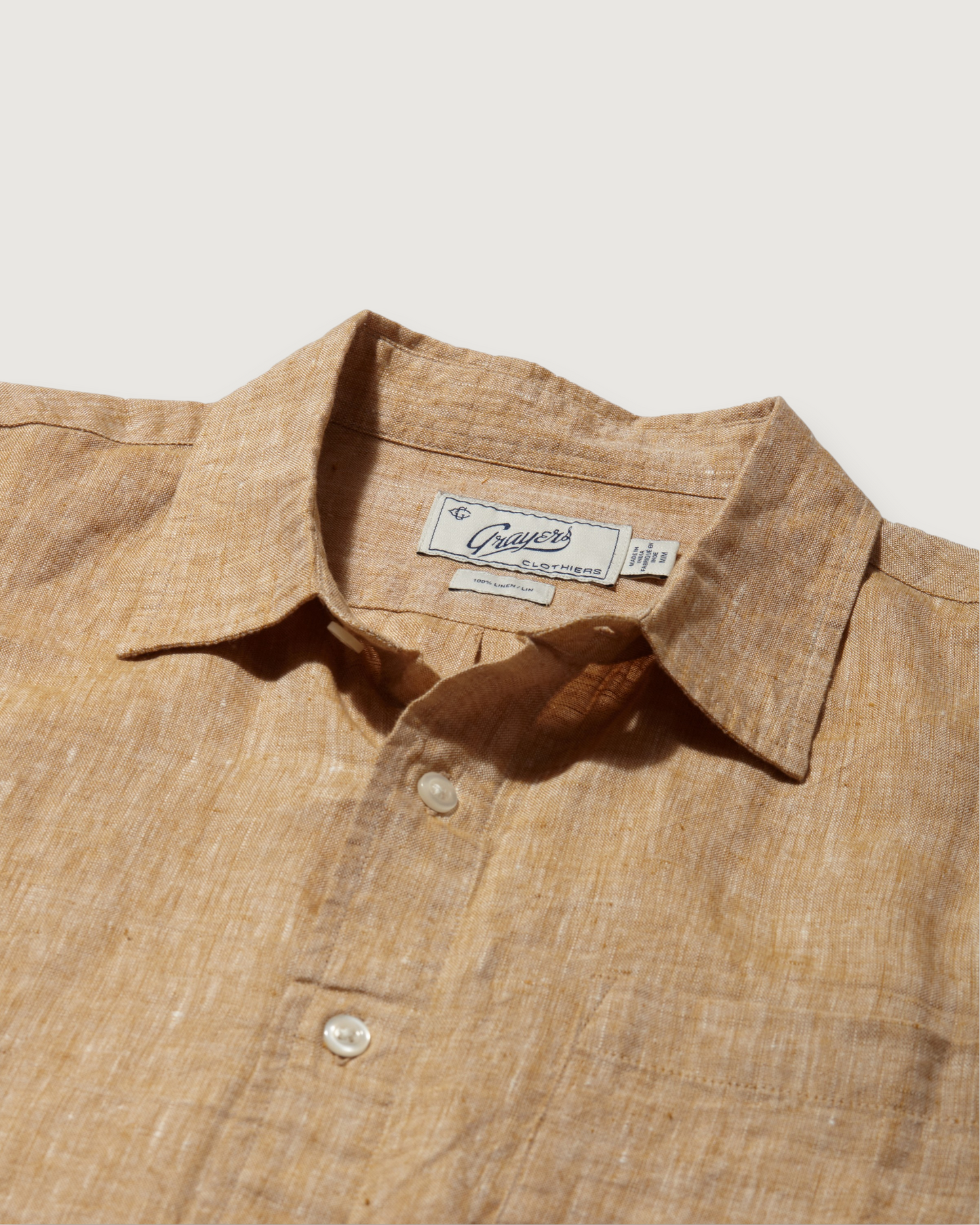 Nantucket Yarn Dyed Linen Shirt - Mustard