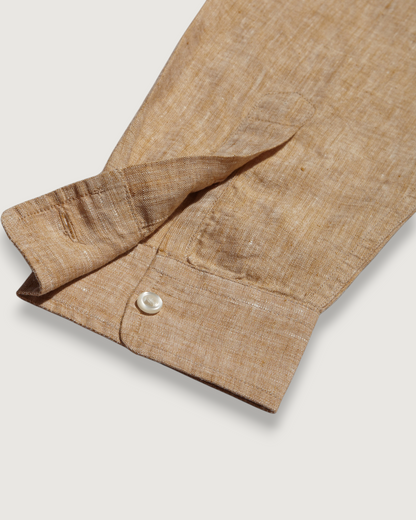 Nantucket Yarn Dyed Linen Shirt - Mustard
