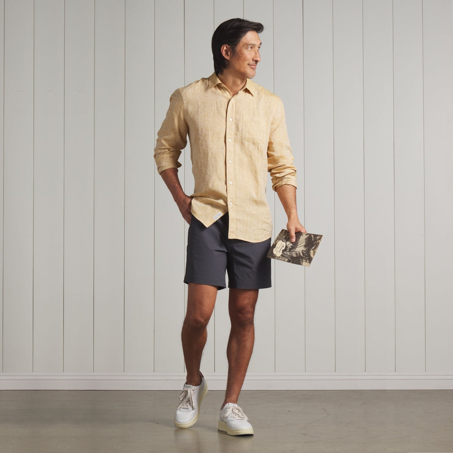 Nantucket Yarn Dyed Linen Shirt - Mustard