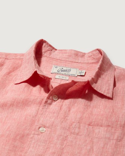 Nantucket Yarn Dyed Linen Shirt - Red