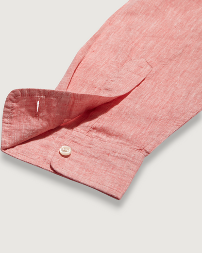 Nantucket Yarn Dyed Linen Shirt - Red