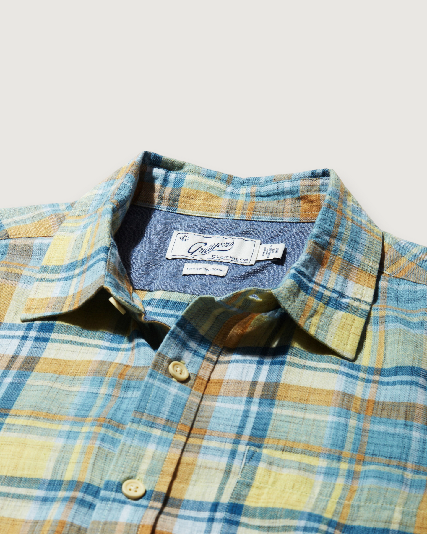 Madras Power Loom Twill Short Sleeve Shirt - Multi Color