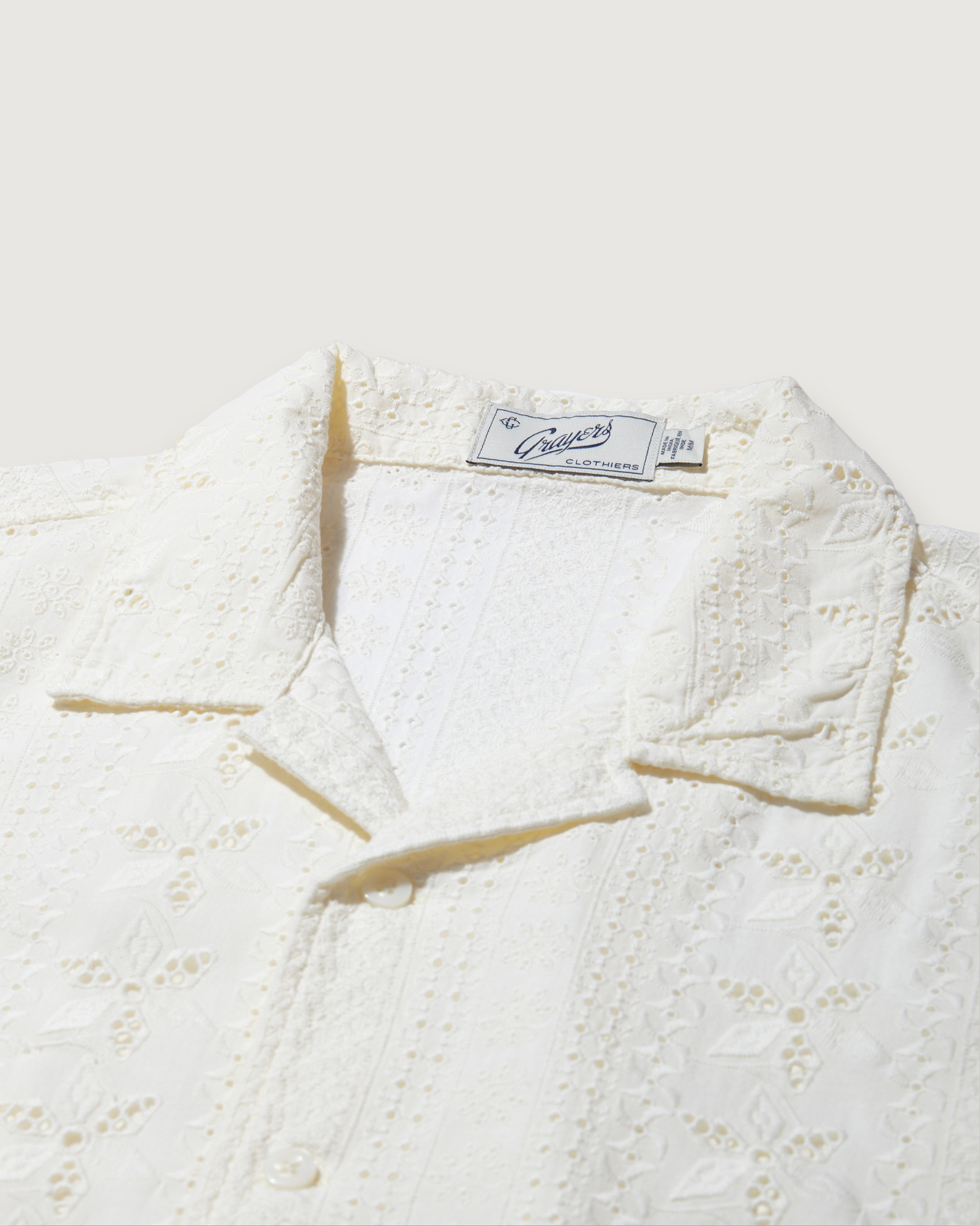 The Resort Embroidered Shirt - Ecru