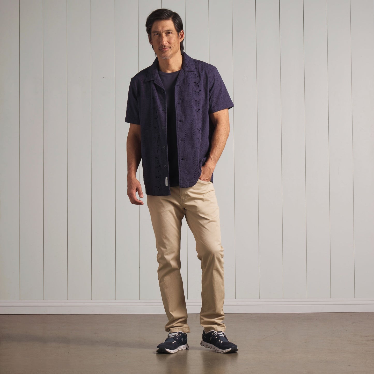 The Resort Embroidered Shirt - Graphite
