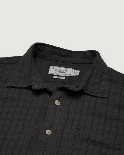 Bamboo Dobby Long Sleeve Shirt - Washed Black
