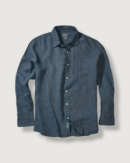 Positano Linen Shirt - Faded Navy