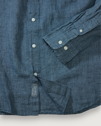 Positano Linen Shirt - Faded Navy