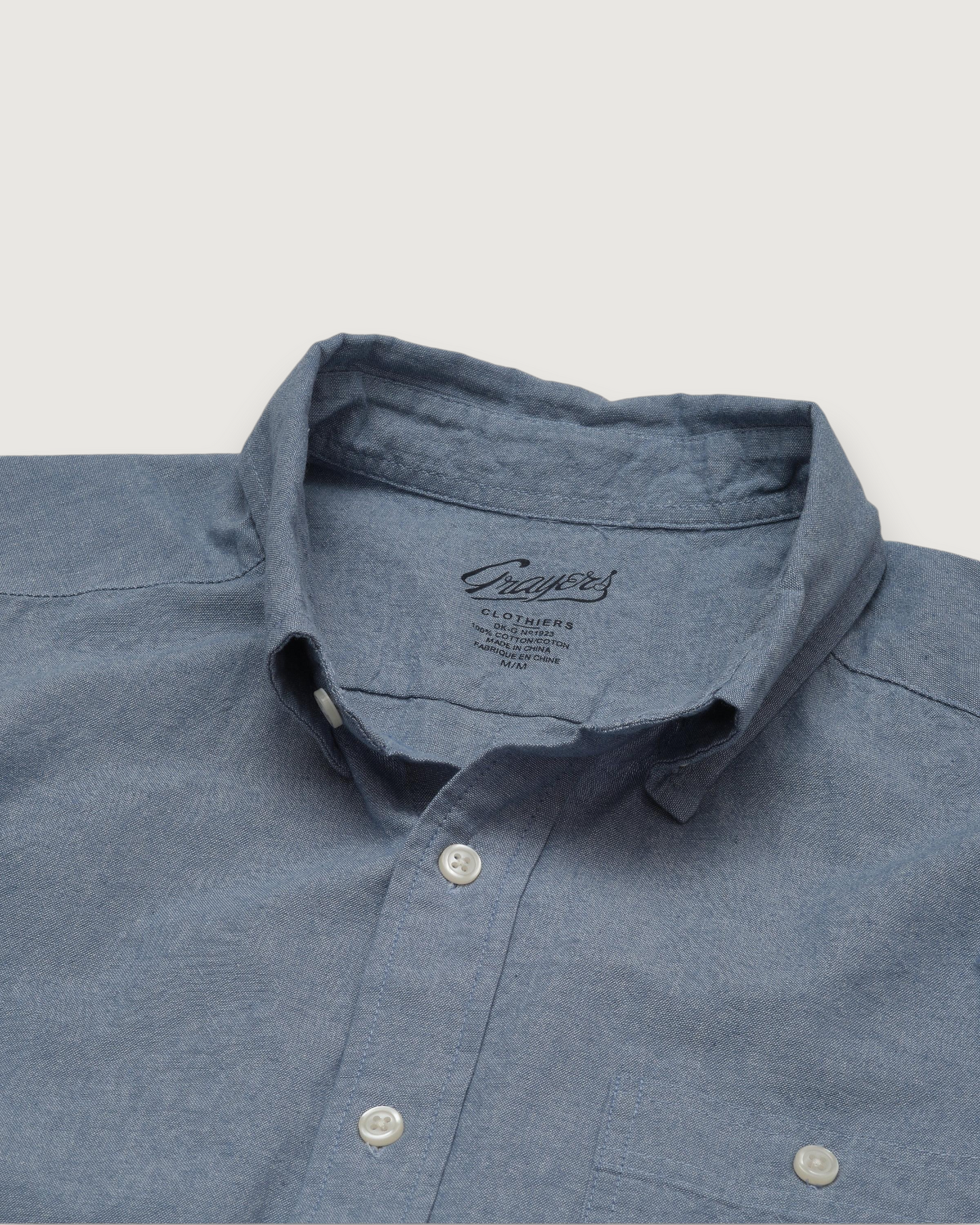Lightweight Chambray Solid  Shirt - Denim Blue
