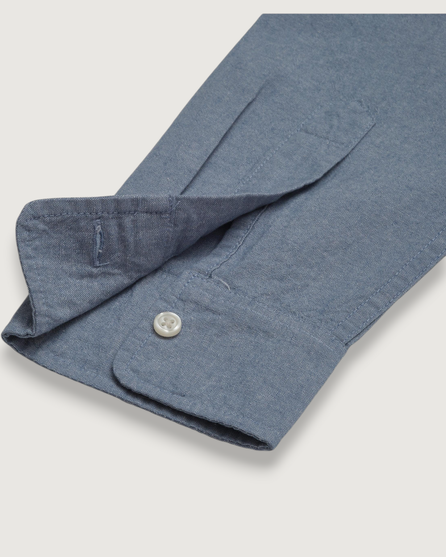 Lightweight Chambray Solid  Shirt - Denim Blue