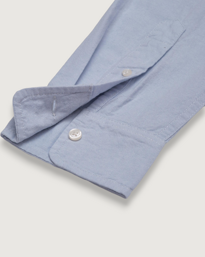 Lightweight Chambray Solid Shirt - Sky Blue