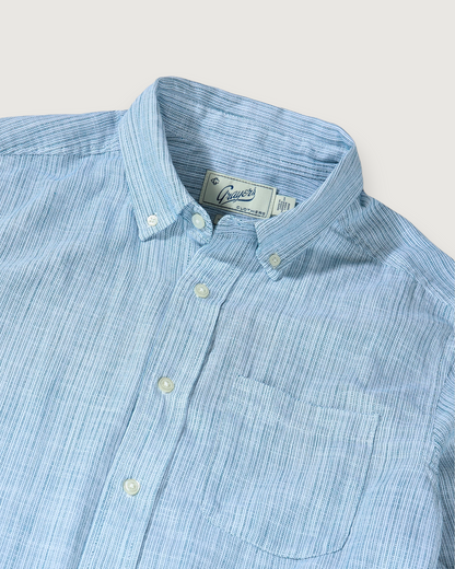 The Weaver's Stripe Shirt - Navy Cream