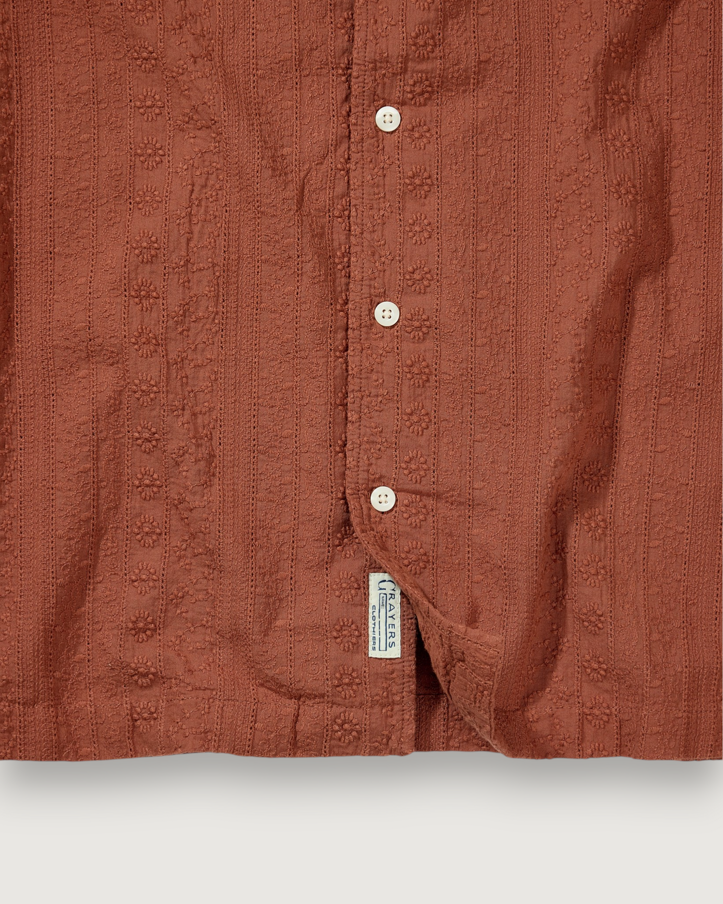 Resort Embroidered Shirt - Mocha Bisque