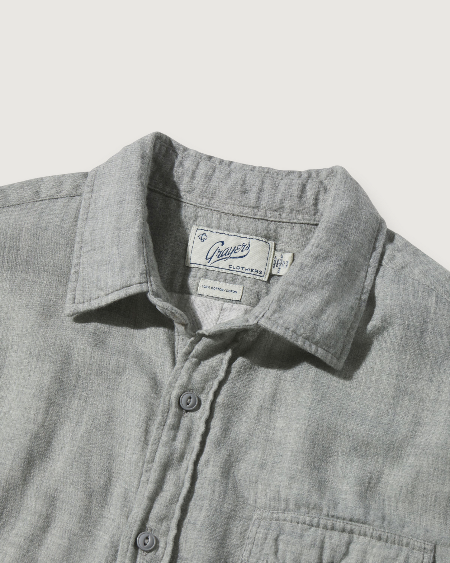 Hartford Double Cloth Shirt - Charcoal Heather