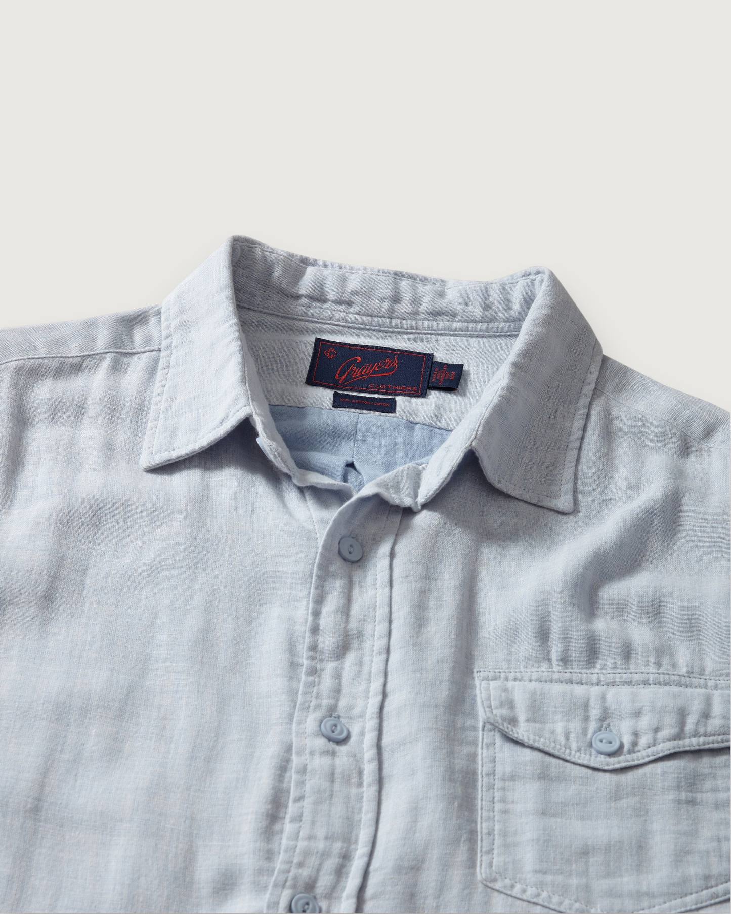 Hammond Double Cloth Shirt - Blue Chambray