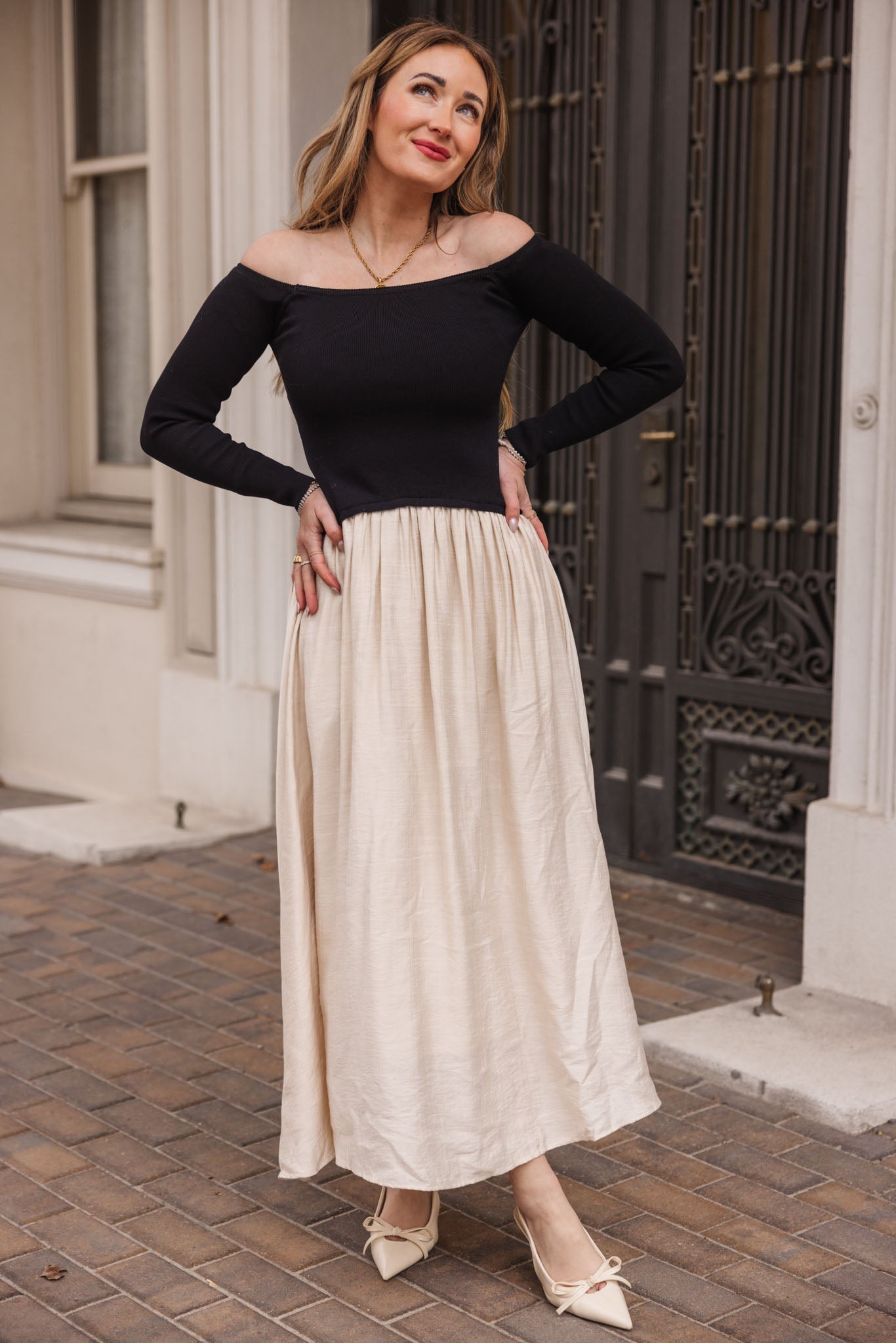 Samara Dress in Black & White