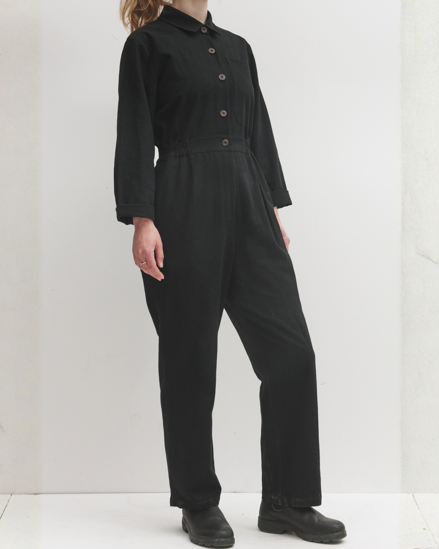 Lowie Long Sleeve Black Boilersuit