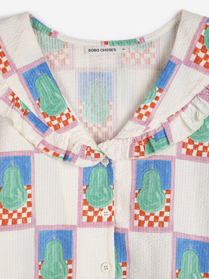 Bobo Choses Pear Pattern Collar Shirt