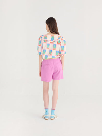 Bobo Choses Pear Pattern Collar Shirt