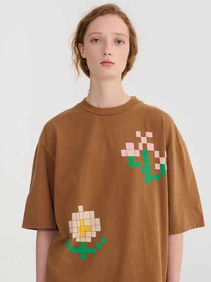 Bobo Choses Pixel Flowers Oversize T-Shirt