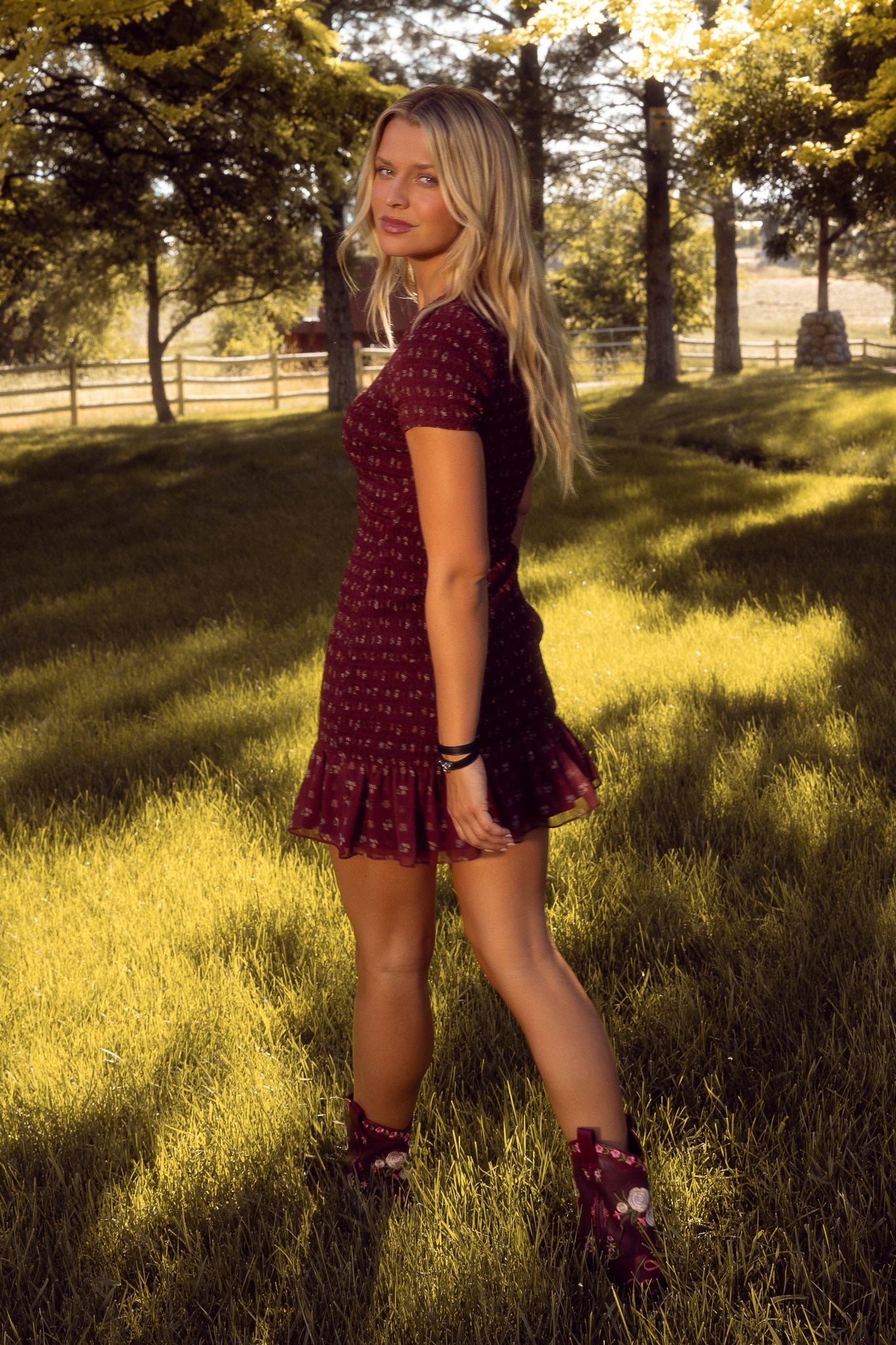 Elaine Dress in Mulberry Vine