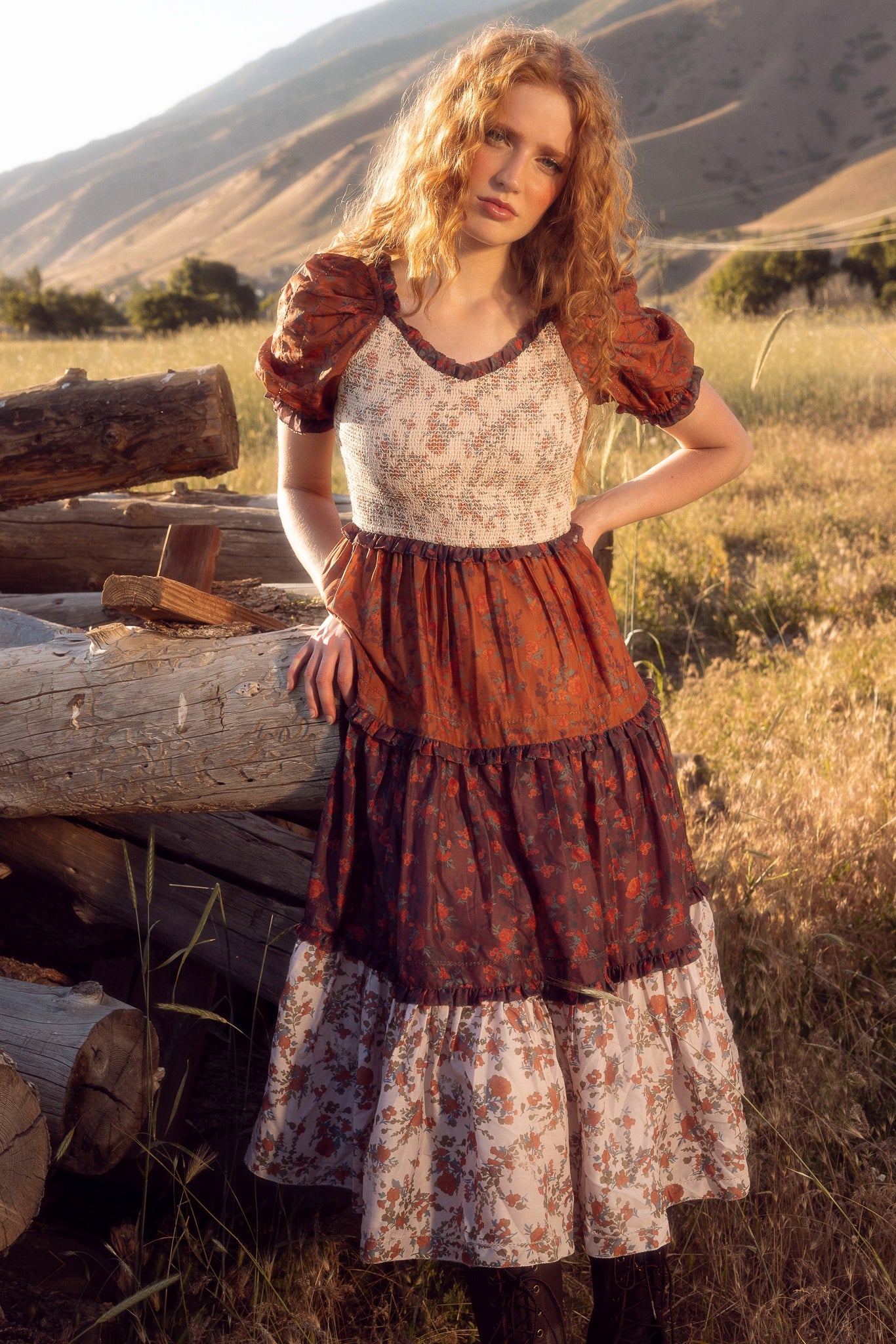 Emily Dress in Fall Floral