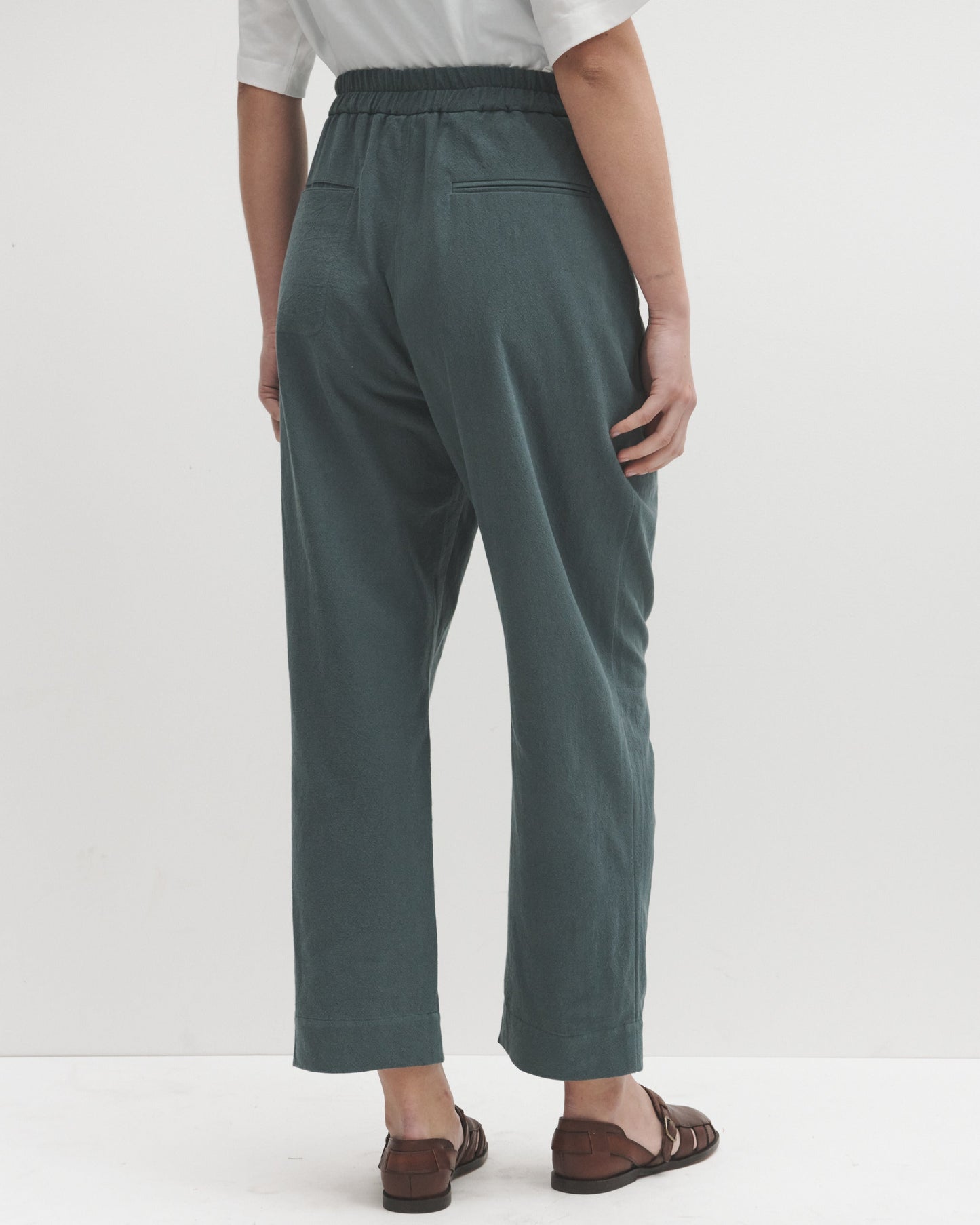 Lowie Cotton Linen Sage Trousers