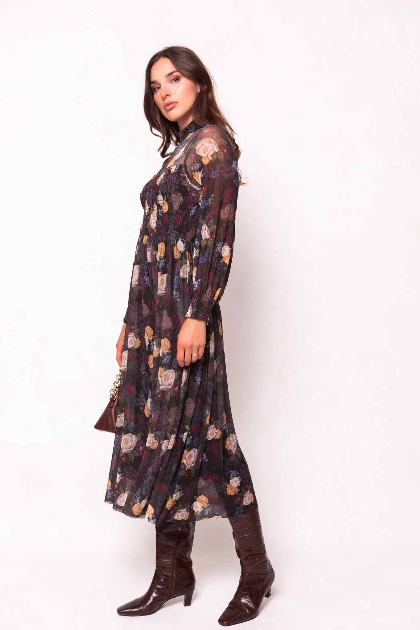 Marla Dress in Winter Floral