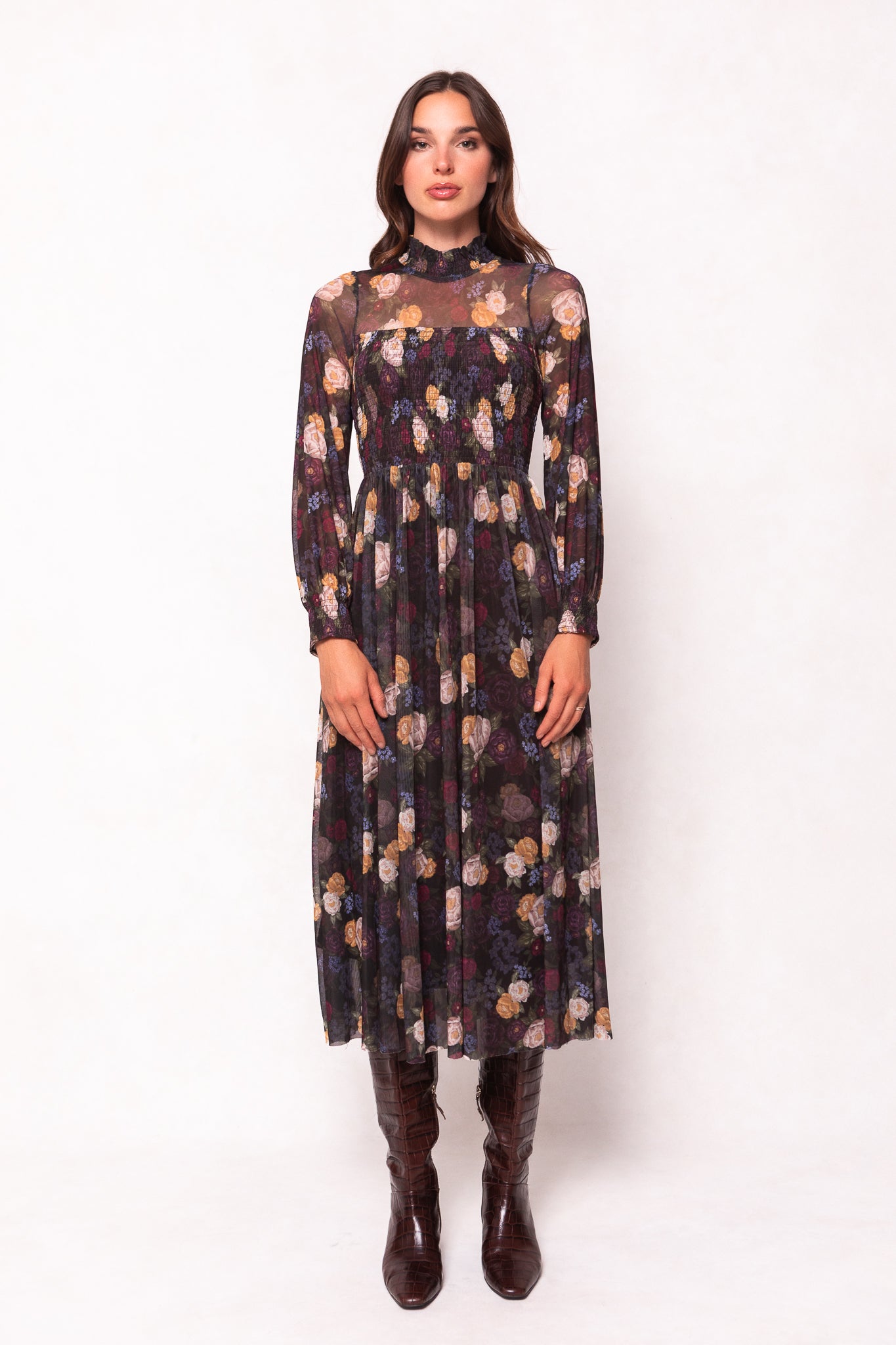 Marla Dress in Winter Floral