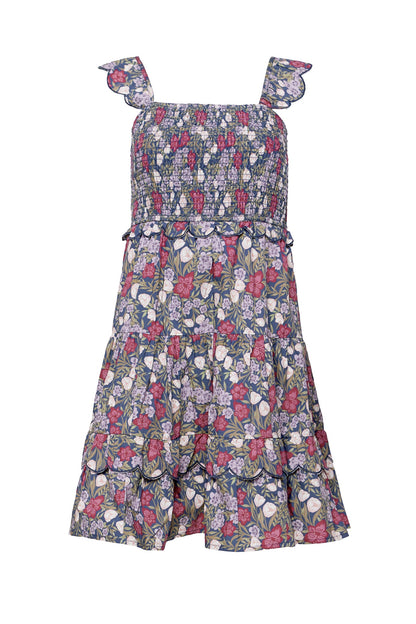 Blossom Dress in Navy Meadow