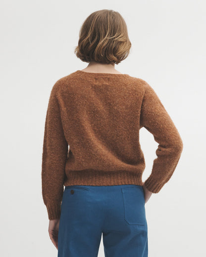 Lowie Whisky Brushed Boxy Cardigan