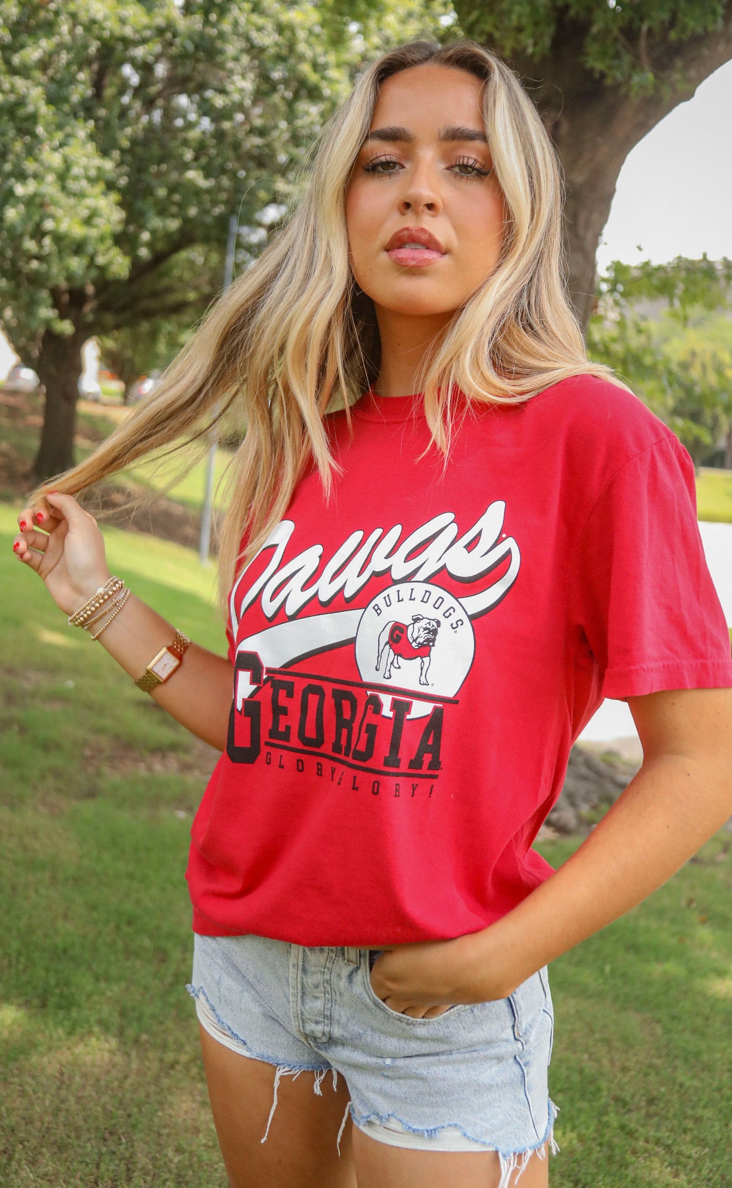 charlie southern: dawgs script t shirt